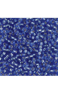 Miyuki rocailles Perlen 8/0 - Silverlined dark cornflower blue 8-2431